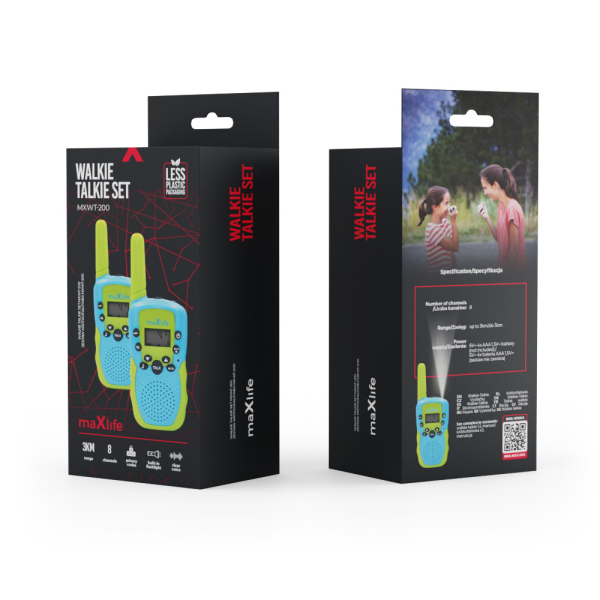 MAXLIFE WALKIE TALKIE SET green blue