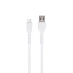 MAXLIFE USB TO MICRO USB DATA CABLE 1m 3A white - Image 2