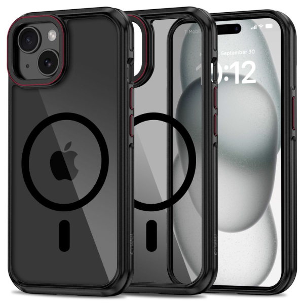 TECH-PROTECT MAGHYBRID CASE IPHONE 16 black red backcover