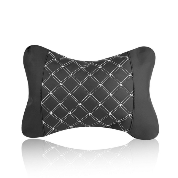 CAR HEADREST PILLOW black white