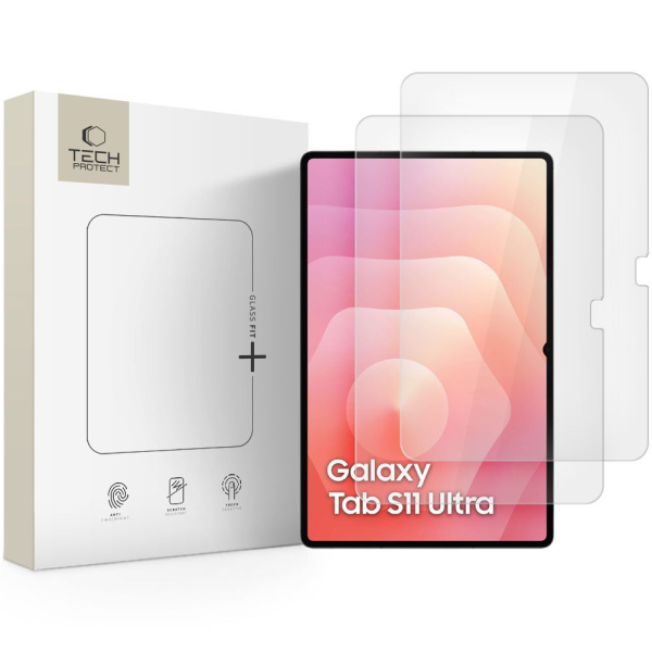 TECH-PROTECT GLASS FIT+ 2 PACK SAMSUNG GALAXY TAB S8 ULTRA / S9 ULTRA / S10 ULTRA / S11 ULTRA clear