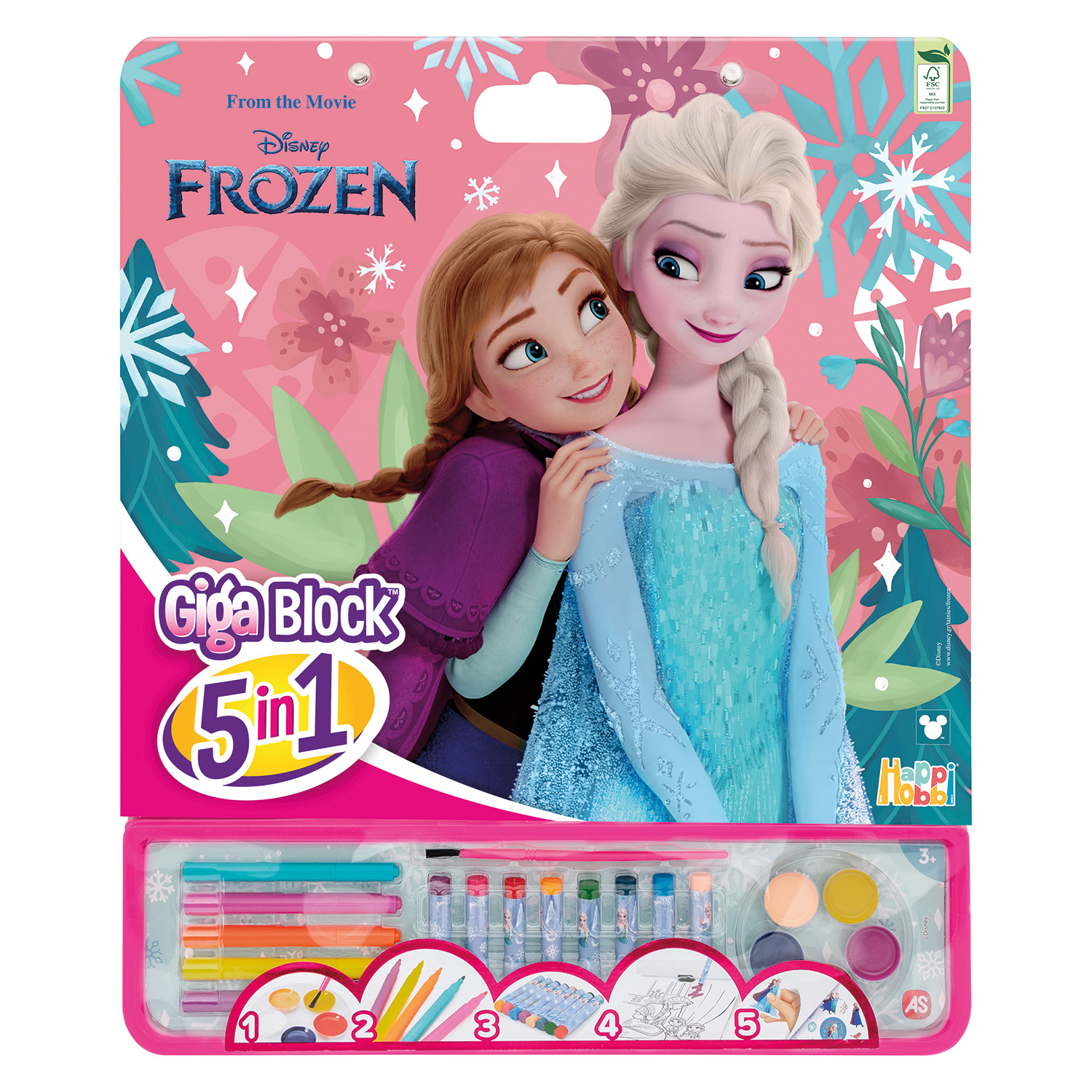 1023-62759-698b4be3941cf1053a40b540_1771353073 Giga Block Σετ Ζωγραφικής Disney Frozen 5 Σε 1 Για 3+ Χρονών - Image 1