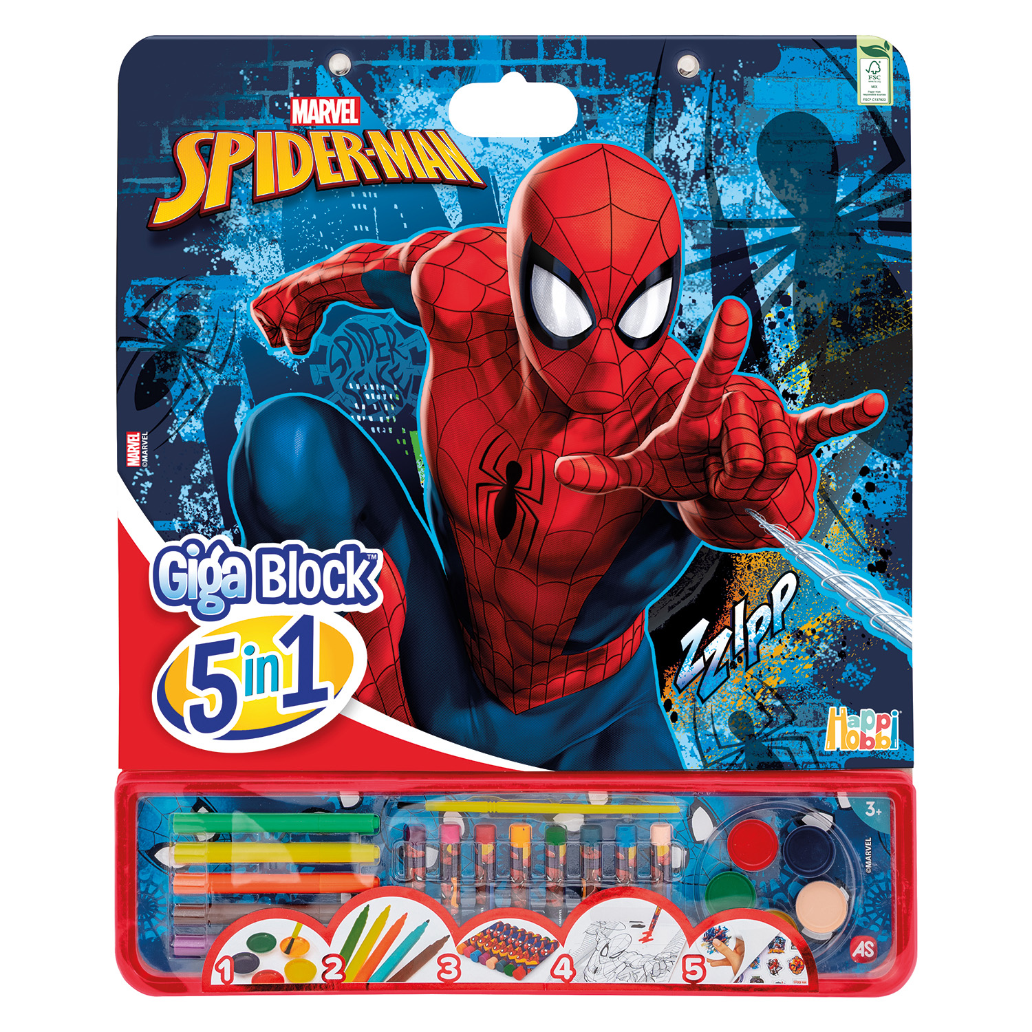 1023-62762-698b5100941cf1053a40b548_1771353073 Giga Block Σετ Ζωγραφικής Marvel Spiderman 5 Σε 1 Για 3+ Χρονών - Image 1