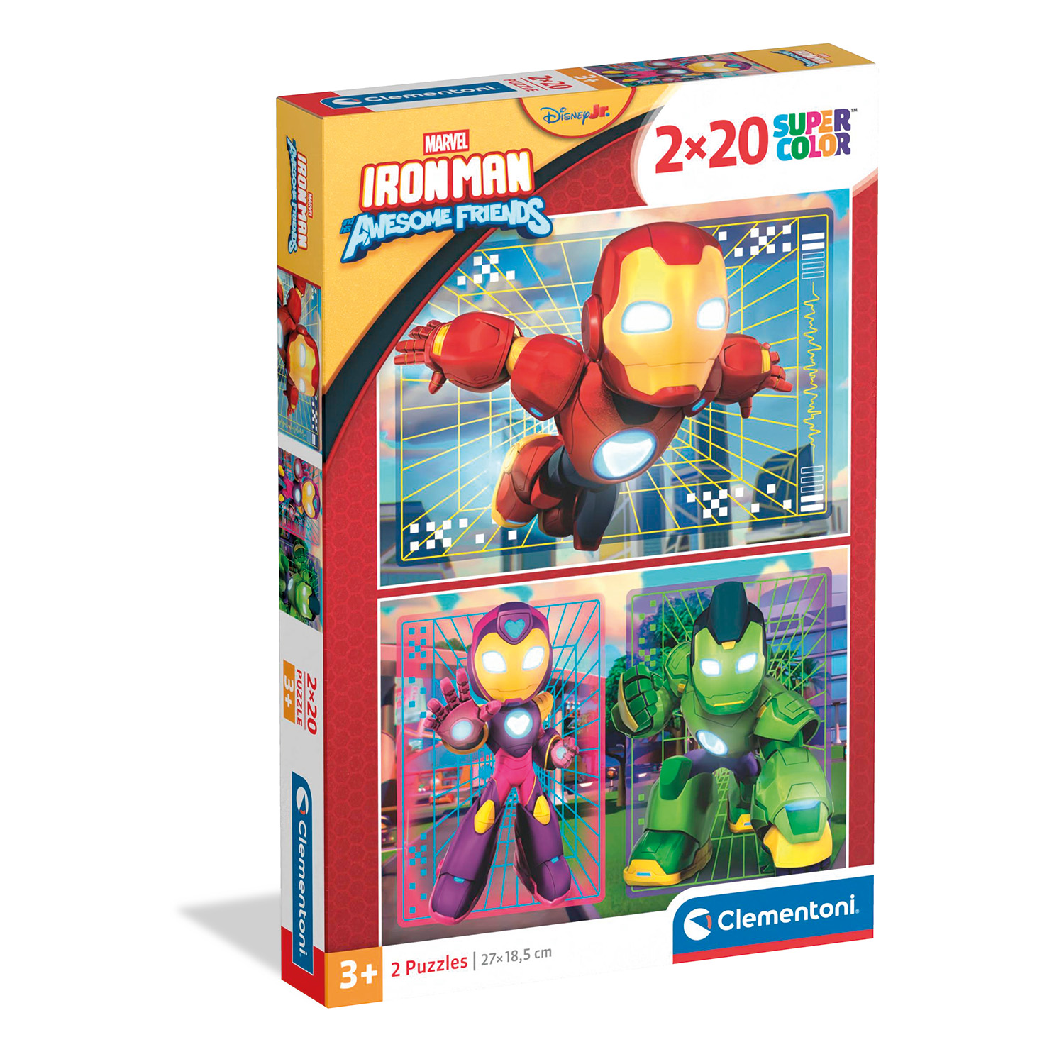 1200-24828-698b25fc941cf1053a40b4bd_1771042951 Clementoni Παιδικό Παζλ Super Color IronMan And His Awesome Friends 2x20 τμχ - Image 1
