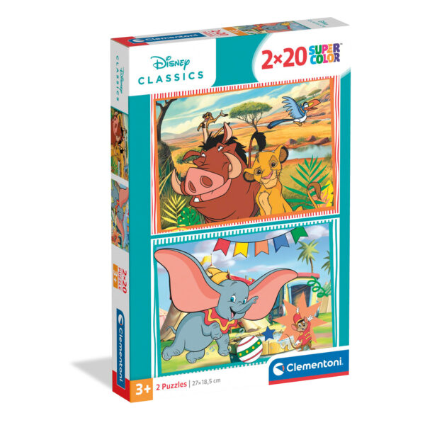 Clementoni Παιδικό Παζλ Super Color Disney Classics 2x20 τμχ