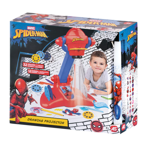 Λαμπάδα AS Προτζέκτορας Ζωγραφικής Marvel Spiderman Για 4+ Χρονών