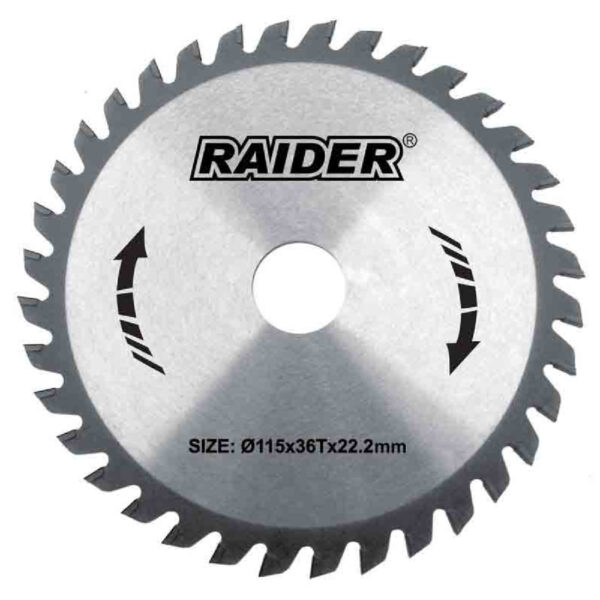 RAIDER Δίσκος κοπής ξύλου Φ25,4/Φ190/40Δόντια 163129