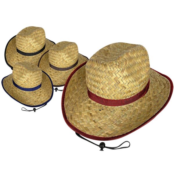 Καπέλο Cowboy Ψάθινο Ενηλίκων 35,5cm SummerTiempo 62254