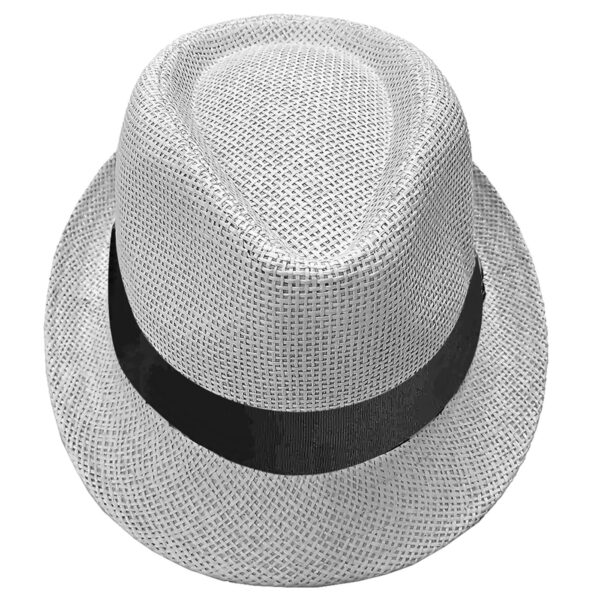 Καπέλο Καβουράκι Άσπρο με Κορδέλα 29cm SummerTiempo 622754