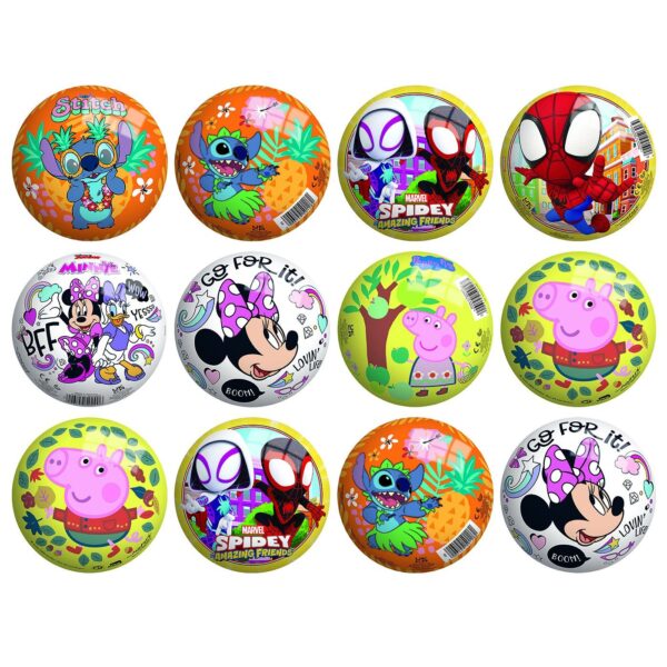Μπάλα 13cm Stitch-Pepa-Minnie-Spidey Friends  John Hellas 50290 - 50306 - 50128 - 50024
