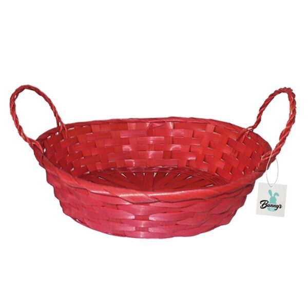 Καλάθι Μπαμπού Κόκκινο Οβάλ 28x21x8,5cm Bunny's 931264