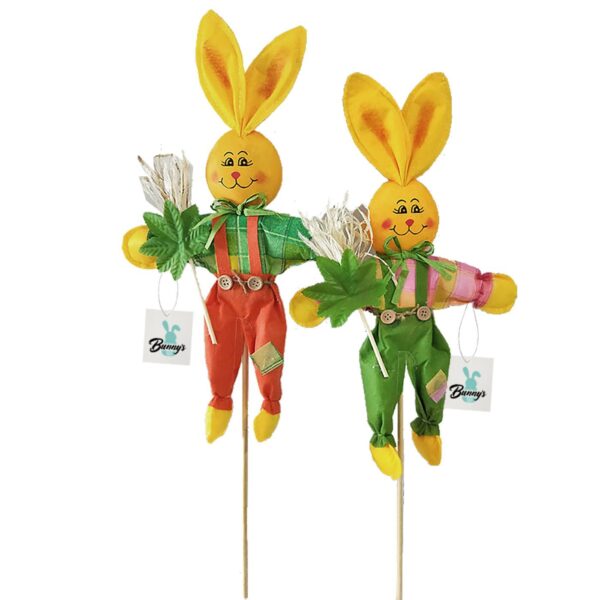 Λαγός με Στάχι σε Καλάμι 58cm (κούκλα 40cm) Bunny's 931603