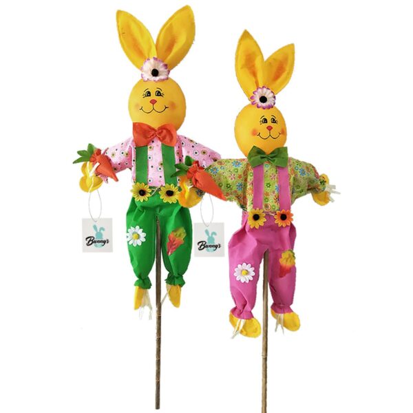 Λαγός με Καρότο σε Καλάμι 86cm (κούκλα 62cm) Bunny's 931605