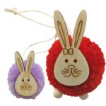 Στολίδι Κρεμαστό Λαγός σε Φούντα 5cm Bunny's 931612