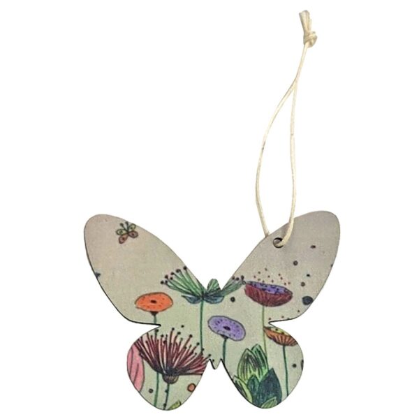 Στολίδι Κρεμαστό Πεταλούδα Λουλούδια 8x6cm Bunny's 931719