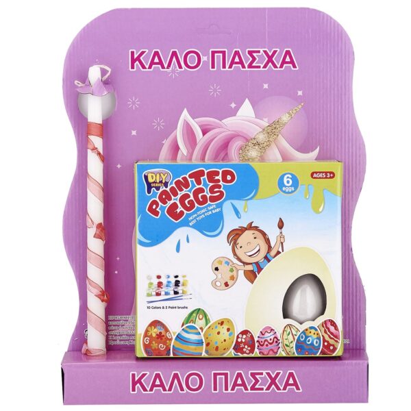 Λαμπάδα σετ 6 Αυγα για Βάψιμο diy 45x33cm Bunny's 931954
