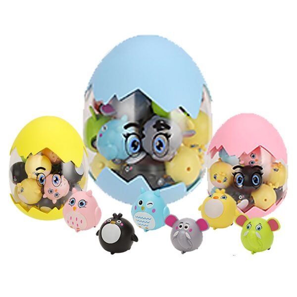 Αυγό σετ 20 τεμ Pull Back Ζωάκια Αυγό=19x15cm, Ζωάκια=5x4,5cm Bunny's 931994