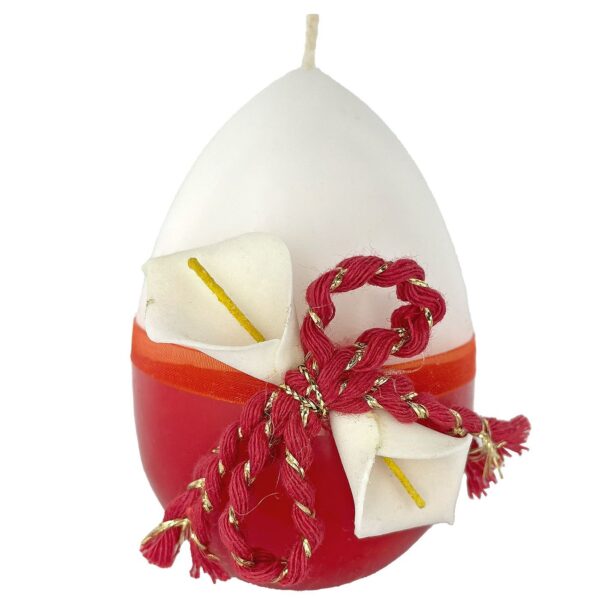 Κερί Δίχρωμο Αυγό Κορδόνι Κρίνος 9cm Bunny's 932027