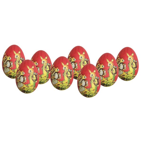 Σετ Αυγα Κόκκινα με Λαγό 9 τεμ 6cm Bunny's 932095