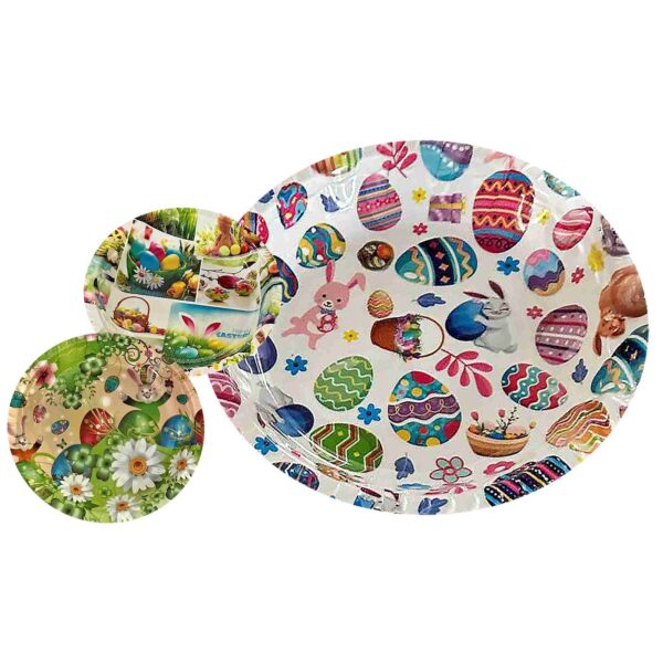 Μπωλιέρα Βαθια Μεγάλη Στρογγυλή Πασχαλινή ø29x4cm Bunny's 932141