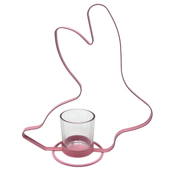 Κηροπήγιο Ρεσώ ροζ Λαγός 25x18,5x8,5cm Bunny's 932172