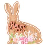 Λαγός Ξύλινος Επιτραπέζιος Happy Easter 15x12x1,8cm Bunny's 932266 - Image 2
