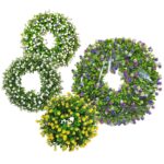 Στεφάνι με Φύλλωμα & Πολλά Άνθη ø45cm Bunny's 932270