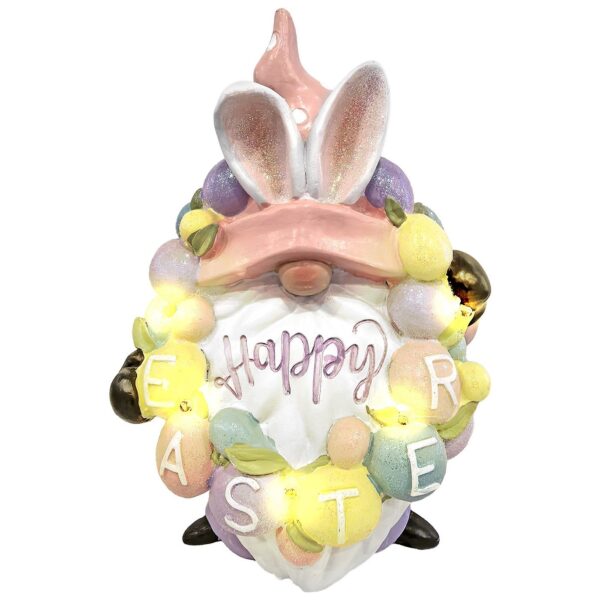 Λαγός Νάνος Polyresin με φως 27x17x12cm Bunny's 932322
