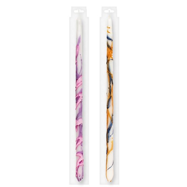 Λαμπάδα Λευκή Πιτσιλωτή 40cm Bunny's 93443