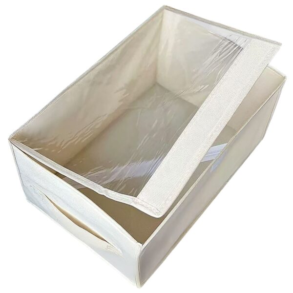 Υφασμάτινο Κουτί με Διάφανο Καπάκι 55x32x25cm Homie 1011180