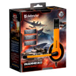 DEFENDER G-120 WARHEAD WIRED HEADPHONES 2m black orange - Image 2