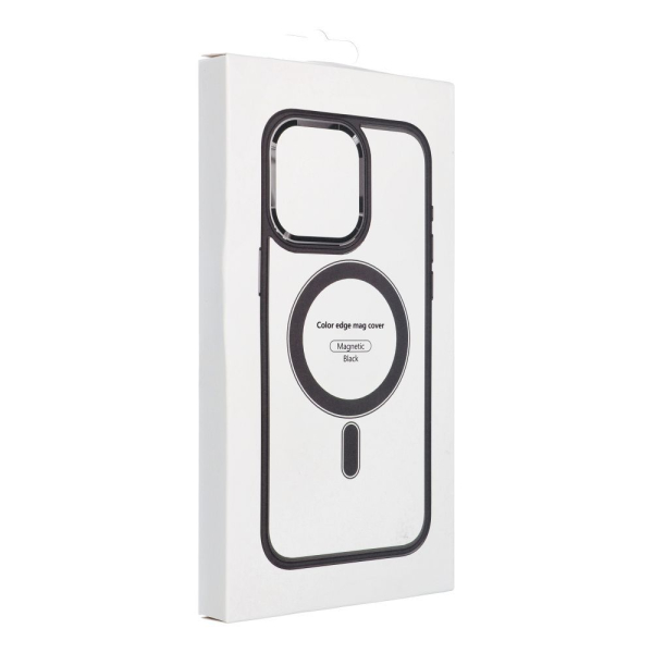 iS TPU MAG COLOR EDGE IPHONE 14 PRO MAX trans black backcover