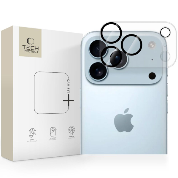 TECH-PROTECT CAM FIT+ GLASS CAMERA IPHONE 17 PRO MAX clear
