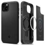 SPIGEN MAG ARMOR COMBATIBLE WITH MAGSAFE IPHONE 15 black backcover - Image 2