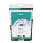 VIVANCO ANTENNA CABLE 2m COAX PLUG-COAX SOCKET FERRITE 110 dB WITH ADAPTER white - Image 2